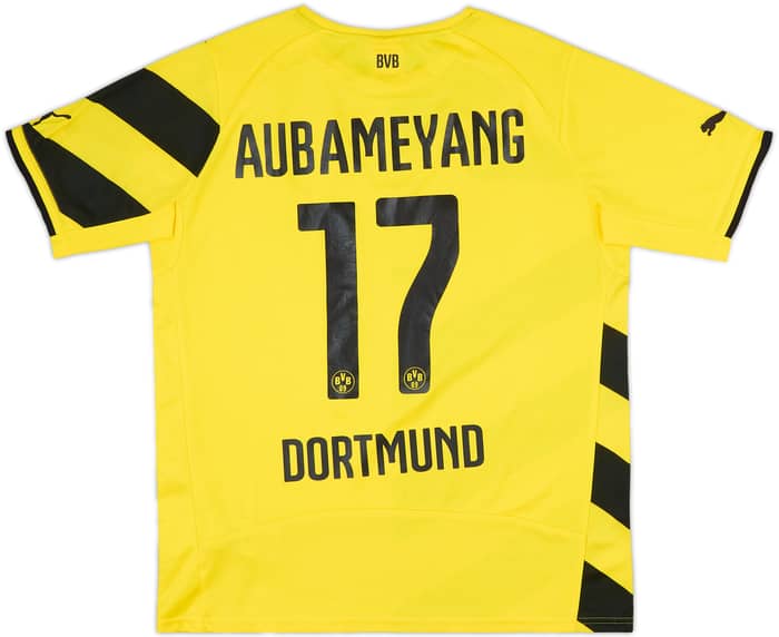 2014-15 Borussia Dortmund Home Shirt Aubameyang #17 - 8/10 - (XL.Boys)