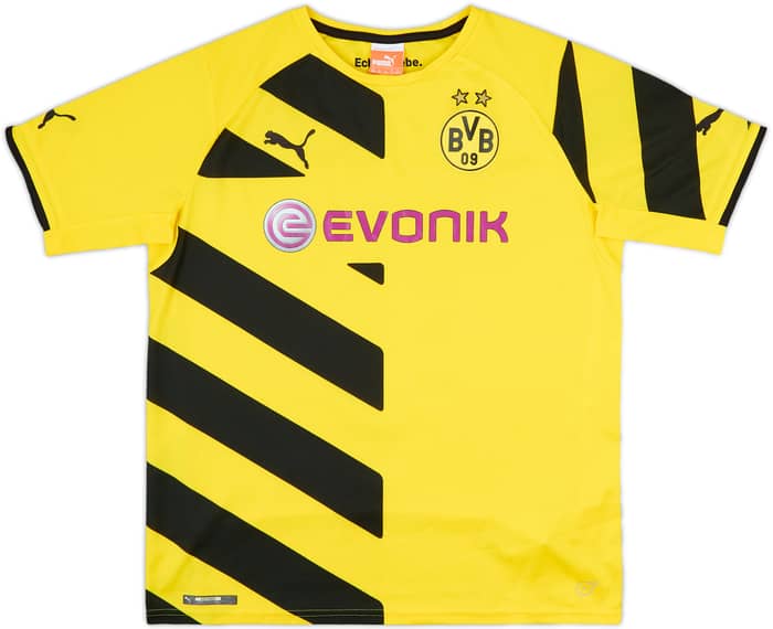 2014-15 Borussia Dortmund Home Shirt Aubameyang #17 - 8/10 - (XL.Boys)