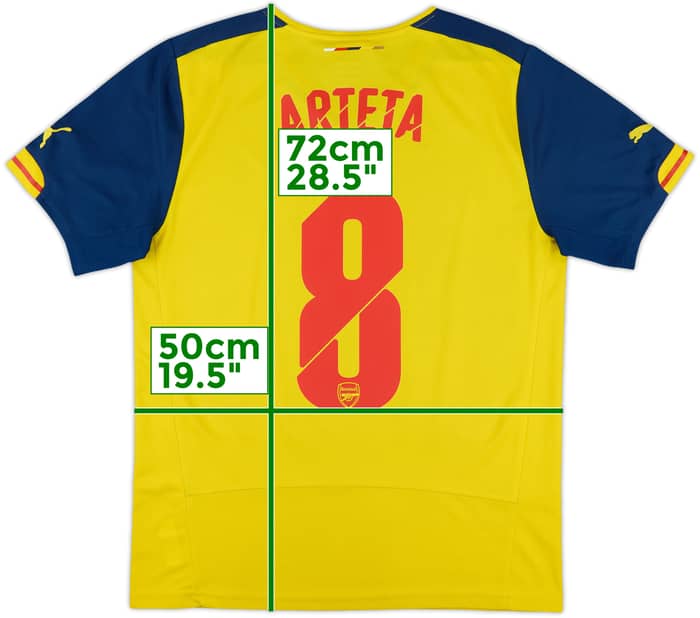 2014-15 Arsenal Away Shirt Arteta #8 - 7/10 - (M)