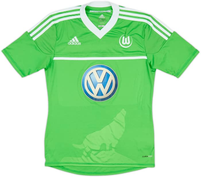 2012-13 Wolfsburg Squad Signed Home Shirt - 8/10 - (S)