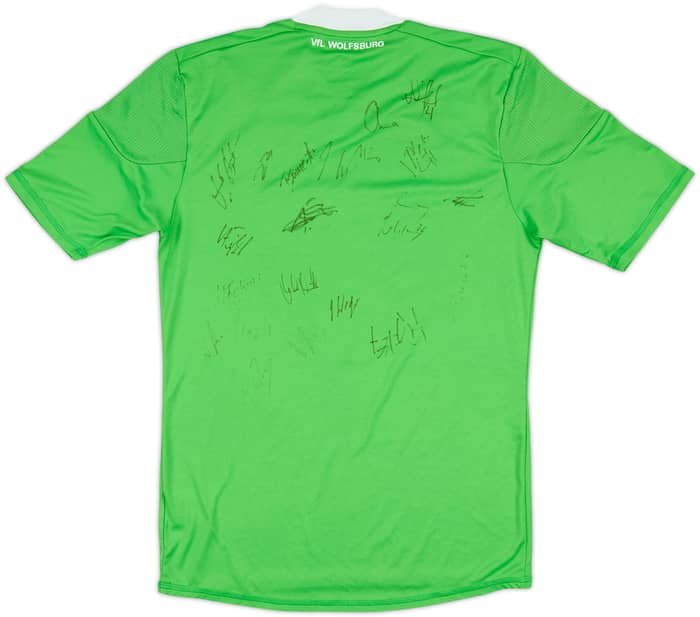 2012-13 Wolfsburg Squad Signed Home Shirt - 8/10 - (S)