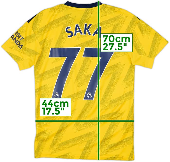 2019-20 Arsenal Away Shirt Saka #77 - 10/10 - (XS)