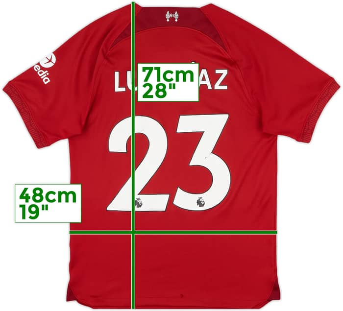 2022-23 Liverpool Home Shirt Luis Diaz #23 - 7/10 - (S)