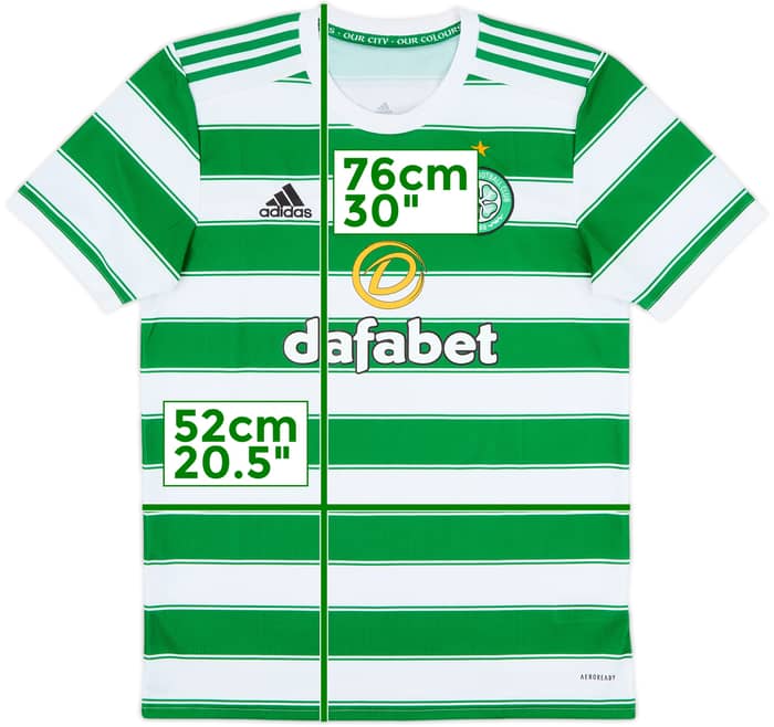 2021-22 Celtic Home Shirt - 8/10 - (M)