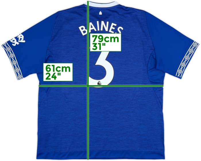 2018-19 Everton Home Shirt Baines #3 - 8/10 - (3XL)