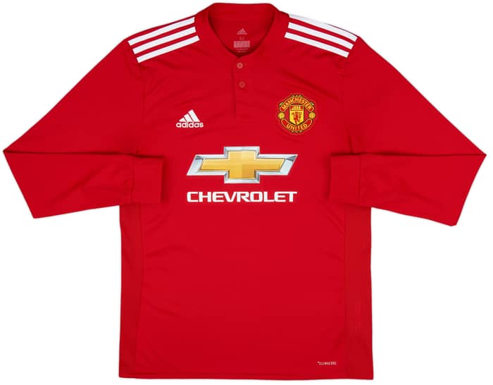2017-18 Manchester United Home L/S Shirt Pogba #6 - 9/10 - (M)