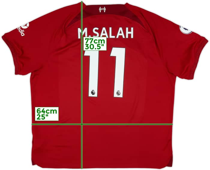 2022-23 Liverpool Home Shirt M.Salah #11 - 10/10 - (XXL)