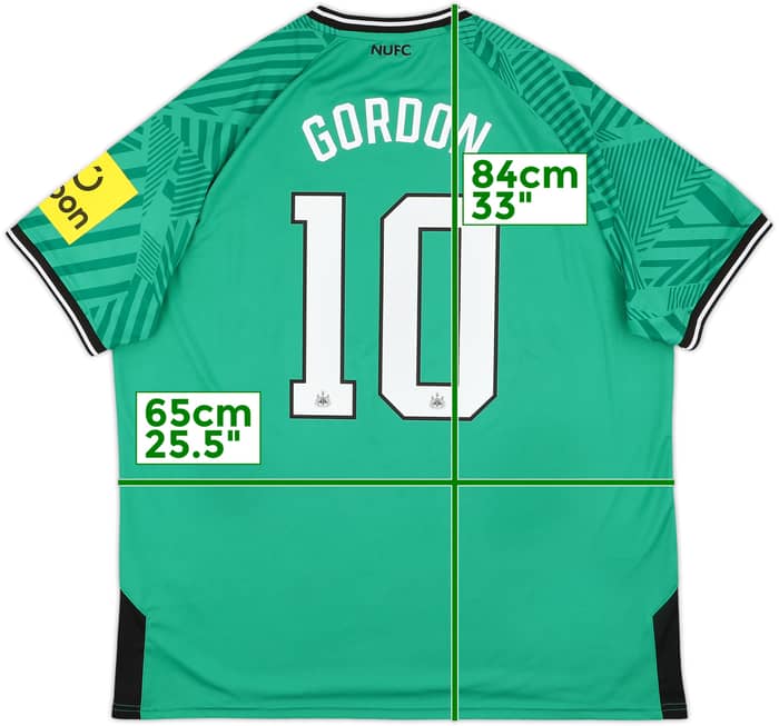 2023-24 Newcastle Away Shirt Gordon #10 - 8/10 - (3XL)