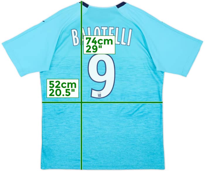 2018-19 Olympique Marseille Third Shirt Balotelli #9 - 6/10 - (L)