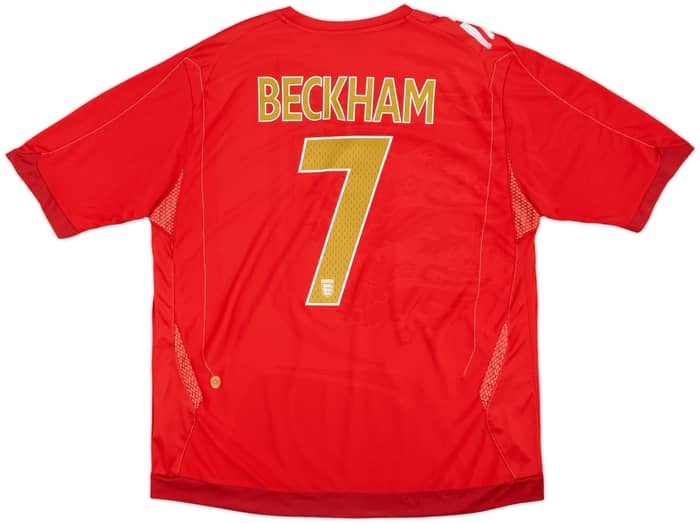 2006-08 England Away Shirt Beckham #7 - 8/10 - (XXL)