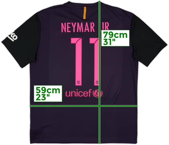 2016-17 Barcelona Basic Away Shirt Neymar Jr #11 - 10/10 - (XL)