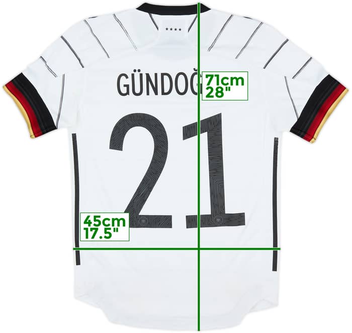 2020-21 Germany Authentic Home Shirt Gundogan #21 - 8/10 - (XS)