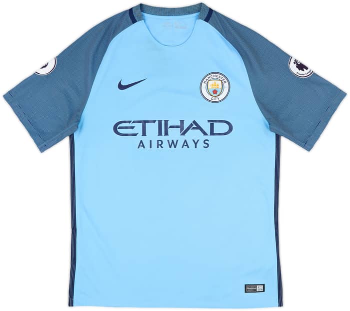 2016-17 Manchester City Home Shirt Kun Aguero #10 - 10/10 - (M)