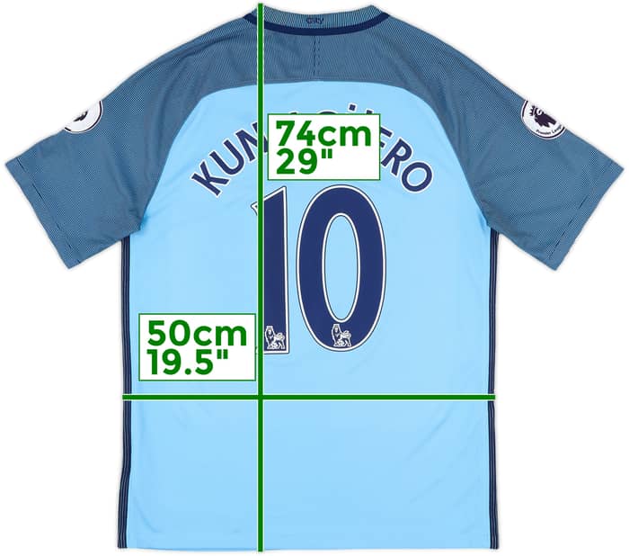 2016-17 Manchester City Home Shirt Kun Aguero #10 - 10/10 - (M)