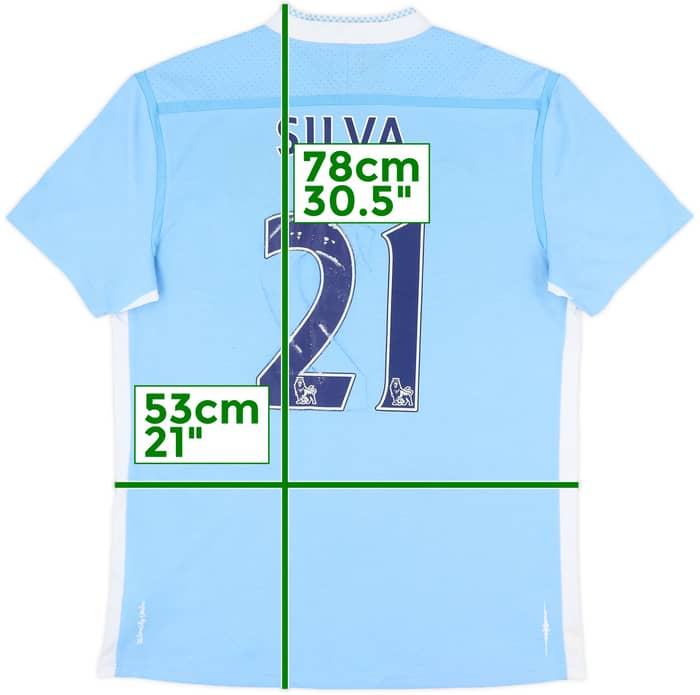 2011-12 Manchester City Home Shirt Silva #21 - 5/10 - (L)