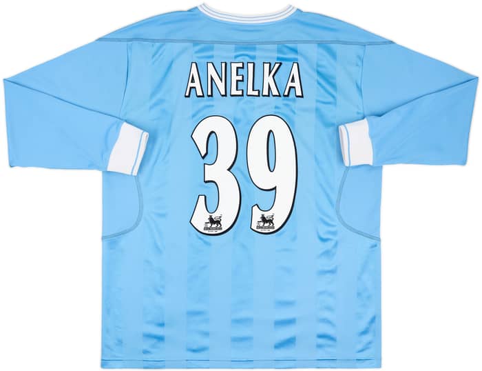 2003-04 Manchester City Home L/S Shirt Anelka #39 - 8/10 - (L)