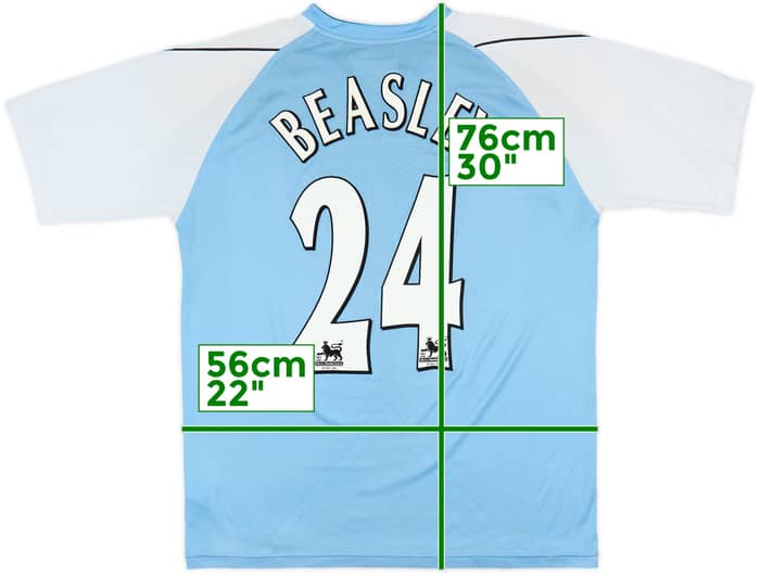 2006-07 Manchester City Home Shirt Beasley #24 - 7/10 - (L)