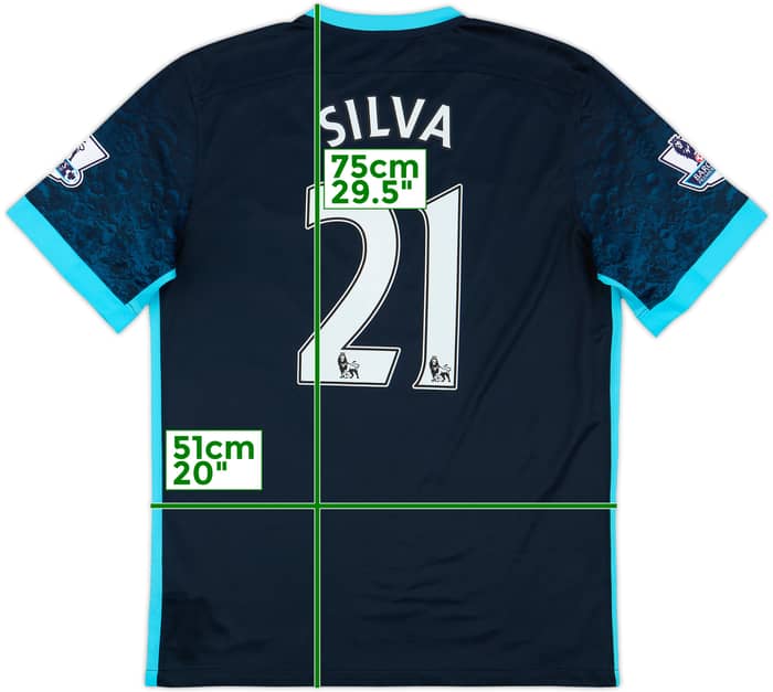 2015-16 Manchester City Away Shirt Silva #21 - 10/10 - (M)