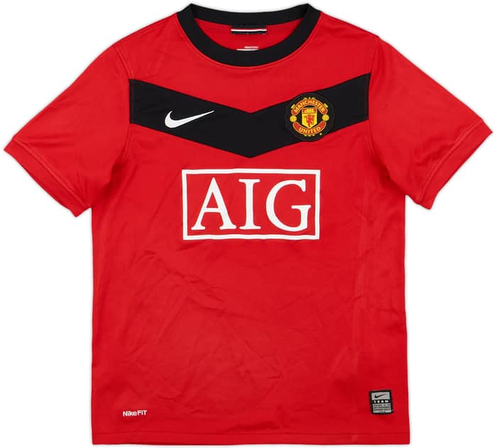 2009-10 Manchester United Home Shirt - 8/10 - (S.Boys)