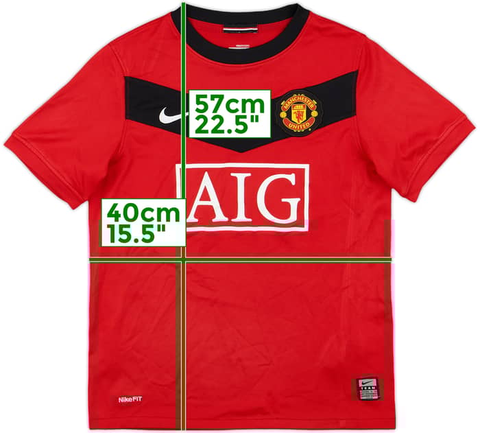 2009-10 Manchester United Home Shirt - 8/10 - (S.Boys)