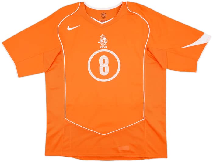 2004-06 Netherlands Home Shirt Davids #8 - 9/10 - (XL)