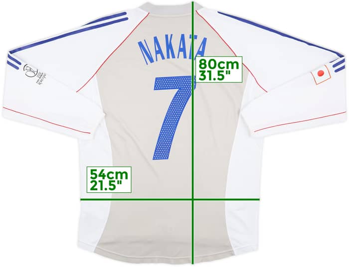 2002-04 Japan Player Issue Away L/S Shirt Nakata #7 - 8/10 - (XL)
