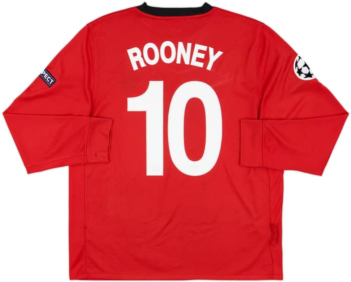 2009-10 Manchester United Home L/S Shirt Rooney #10 - 9/10 - (L)