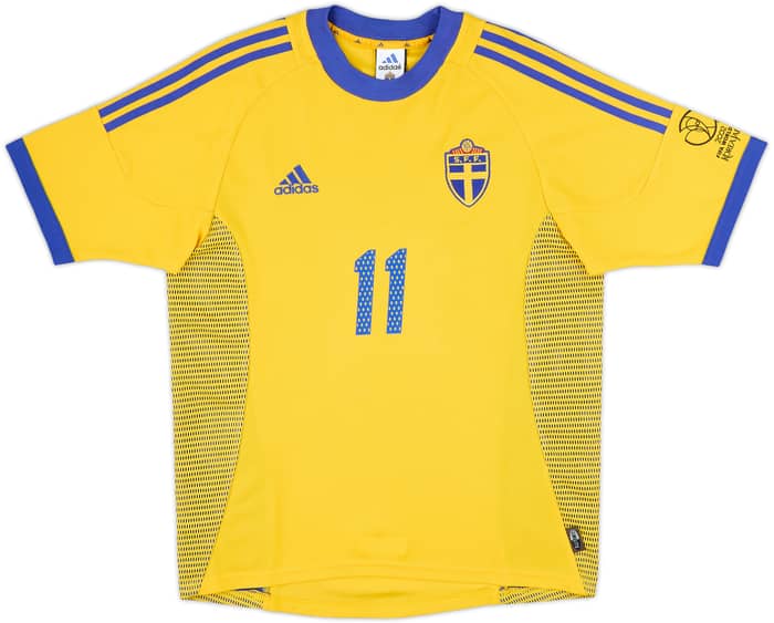 2002-03 Sweden Home Shirt Larsson #11 - 9/10 - (S)