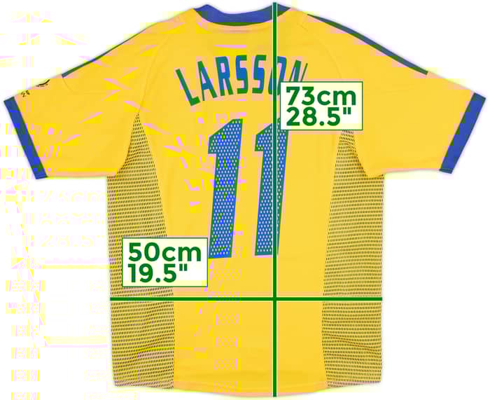 2002-03 Sweden Home Shirt Larsson #11 - 9/10 - (S)