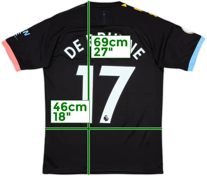 2019-20 Manchester City Away Shirt De Bruyne #17 - 9/10 - (S)