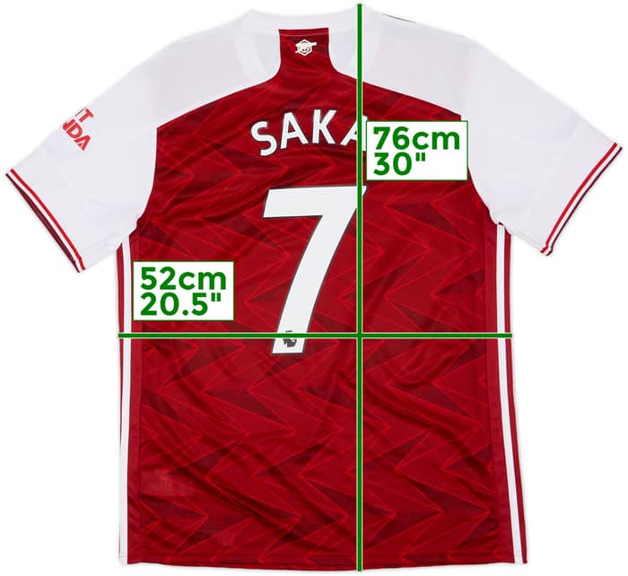2020-21 Arsenal Home Shirt Saka #7 - 10/10 - (L)