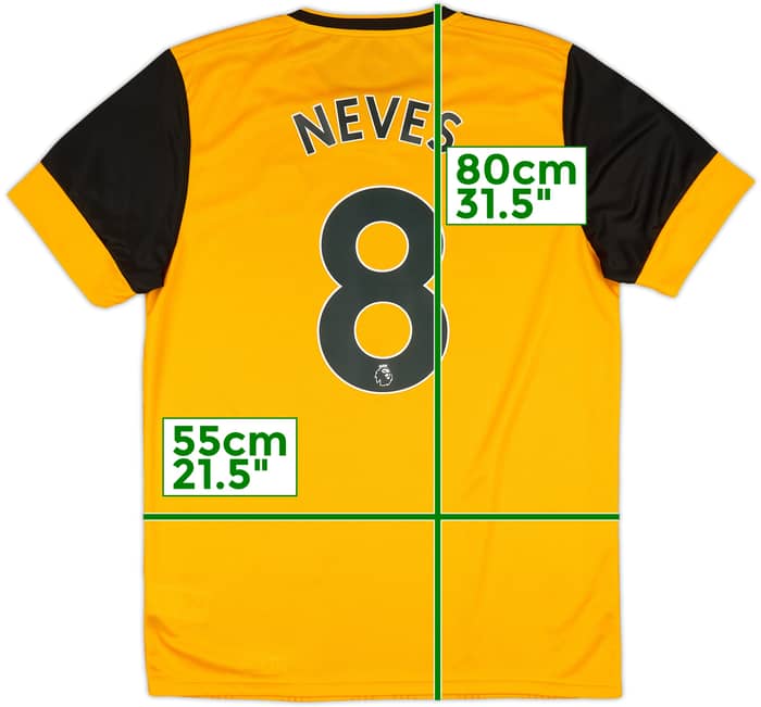 2020-21 Wolves Home Shirt Neves #8 - 10/10 - (L)