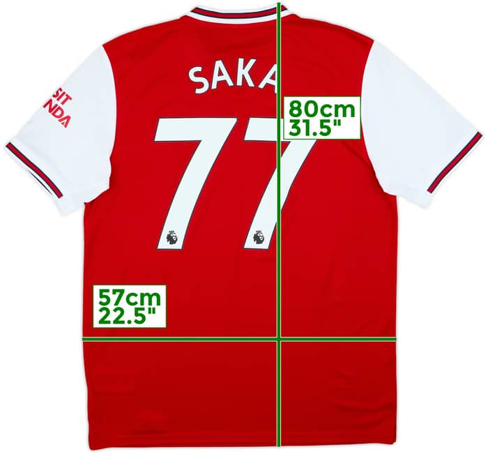 2019-20 Arsenal Home Shirt Saka #77 (L)