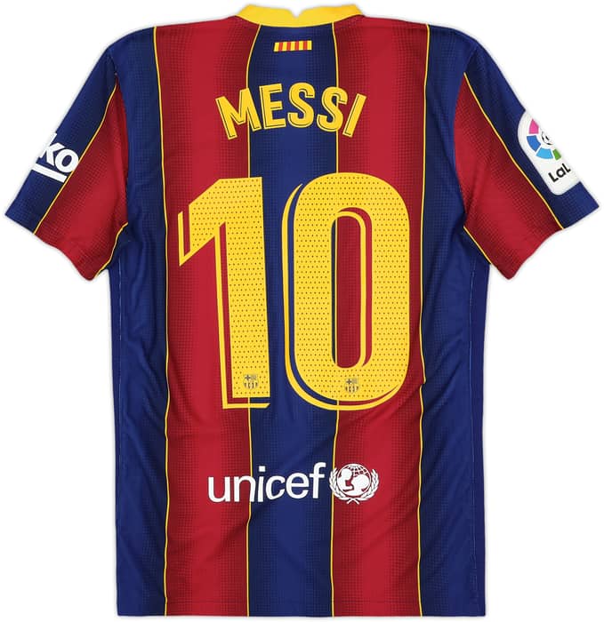 2020-21 Barcelona Authentic Home Shirt Messi #10 - 10/10 - (S)
