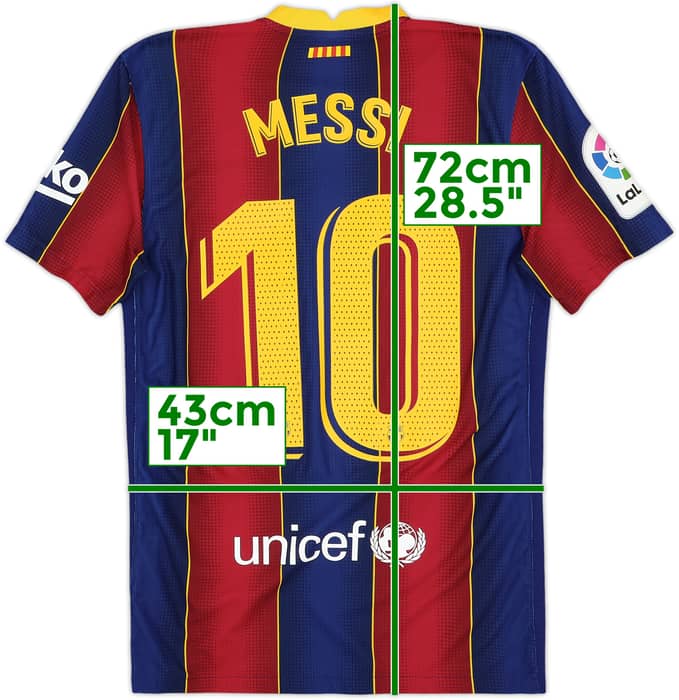 2020-21 Barcelona Authentic Home Shirt Messi #10 - 10/10 - (S)