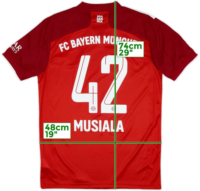 2021-22 Bayern Munich Home Shirt Musiala #42 - 10/10 - (M)