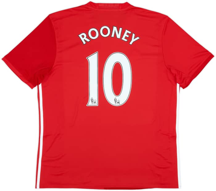 2016-17 Manchester United Home Shirt Rooney #10 (XL)