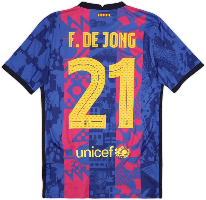 2021-22 Barcelona Third Shirt F. De Jong #21 - 8/10 - (S)