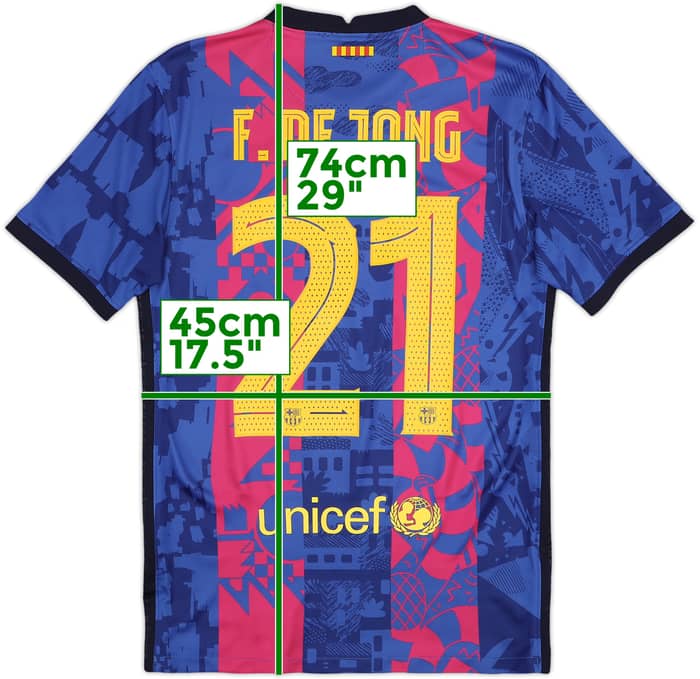 2021-22 Barcelona Third Shirt F. De Jong #21 - 8/10 - (S)