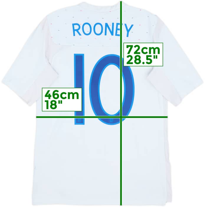 2010-11 England Home Shirt Rooney #10 - 5/10 - (S)