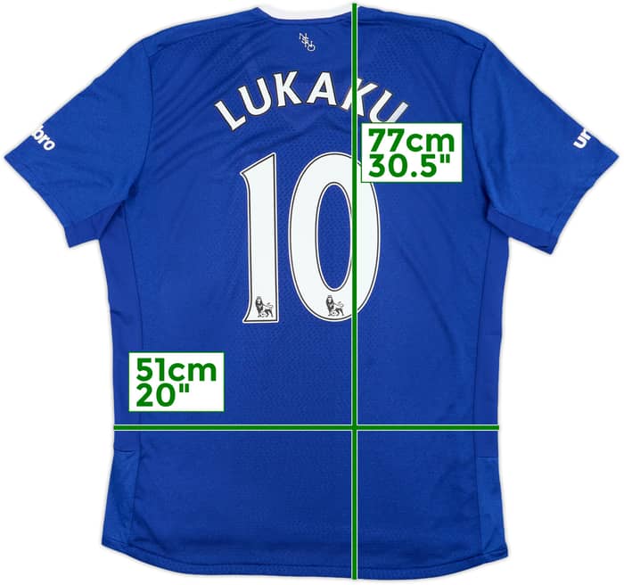 2016-17 Everton Home Shirt Lukaku #10 - 8/10 - (L)