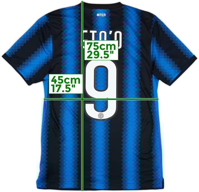2010-11 Inter Milan Home Shirt Eto'o #9 - 7/10 - (S)