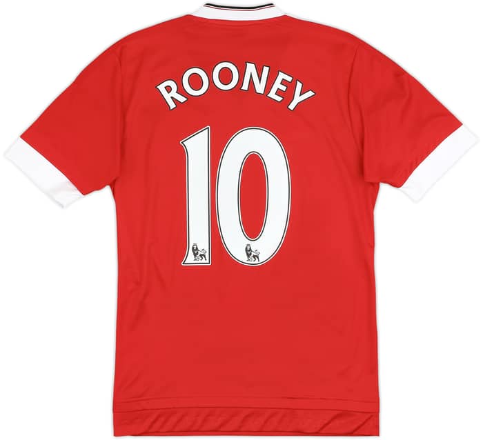 2015-16 Manchester United Home Shirt Rooney #10 - 9/10 - (XS)
