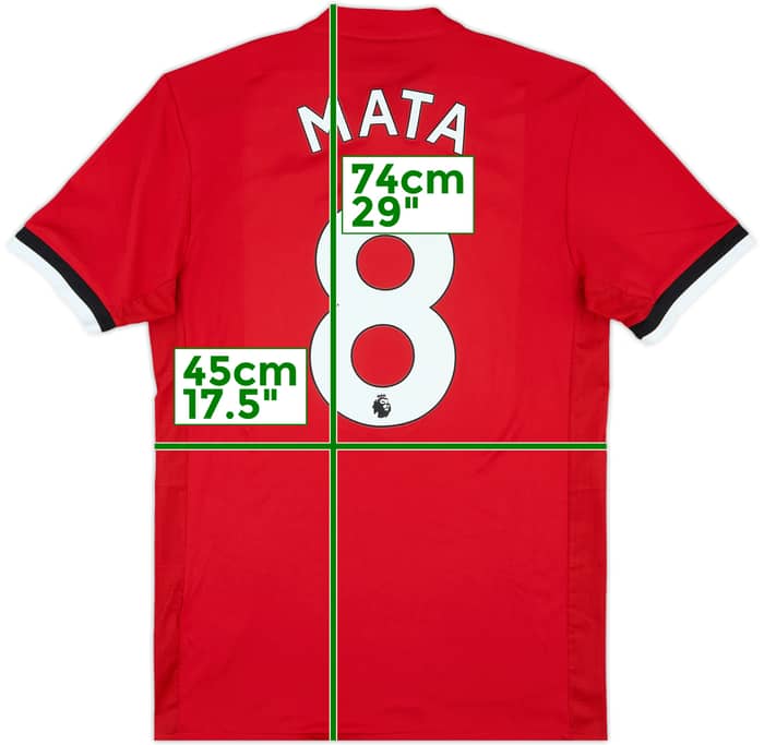 2017-18 Manchester United Home Shirt Mata #8 - 7/10 - (S)