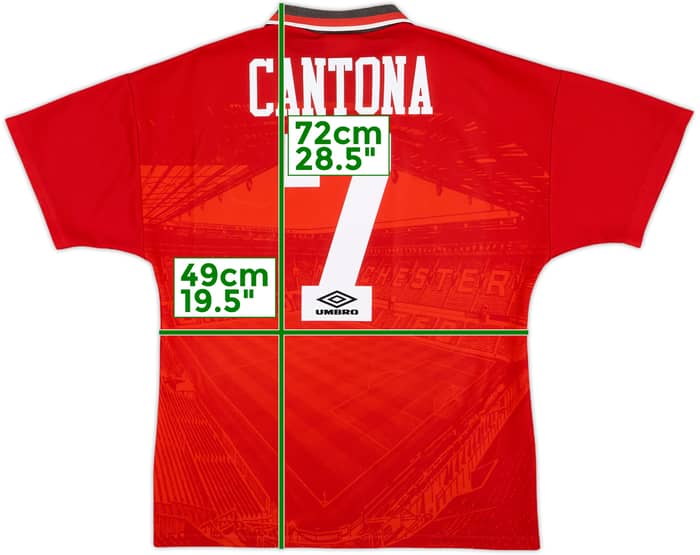 1994-96 Manchester United Home Shirt Cantona #7 - 8/10 - (M)