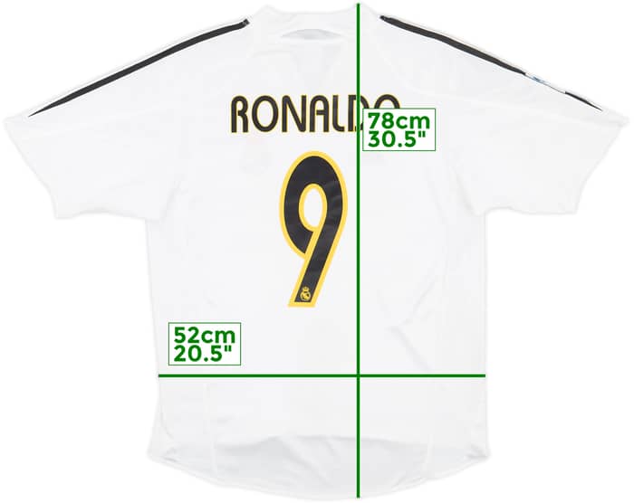 2004-05 Real Madrid Home Shirt Ronaldo #9 - 5/10 - (M)