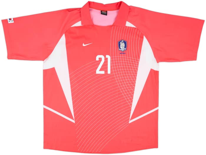 2002-03 South Korea Home Shirt J S Park #21 - 8/10 - (XXL)