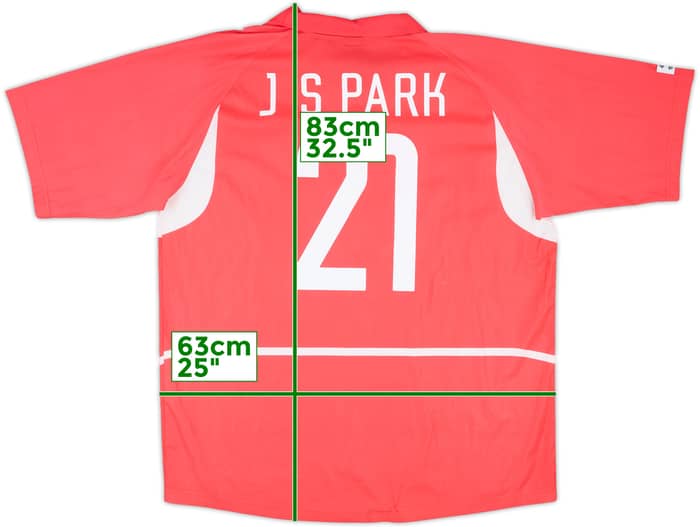 2002-03 South Korea Home Shirt J S Park #21 - 8/10 - (XXL)