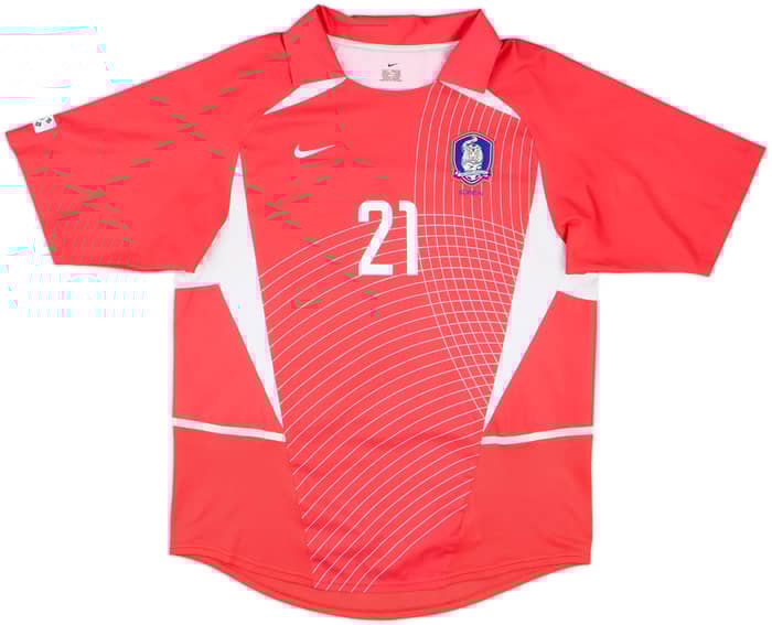 2002-03 South Korea Home Shirt J S Park #21 - 8/10 - (L)
