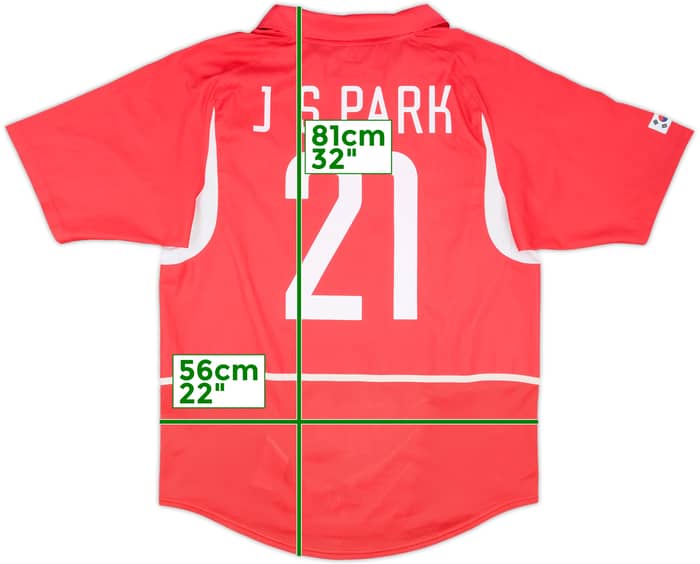 2002-03 South Korea Home Shirt J S Park #21 - 8/10 - (L)
